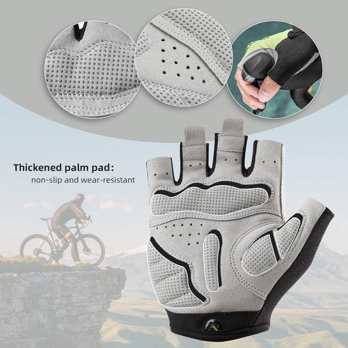 Padded Half-Finger Cycling Gloves – Anti-Slip & Breathable