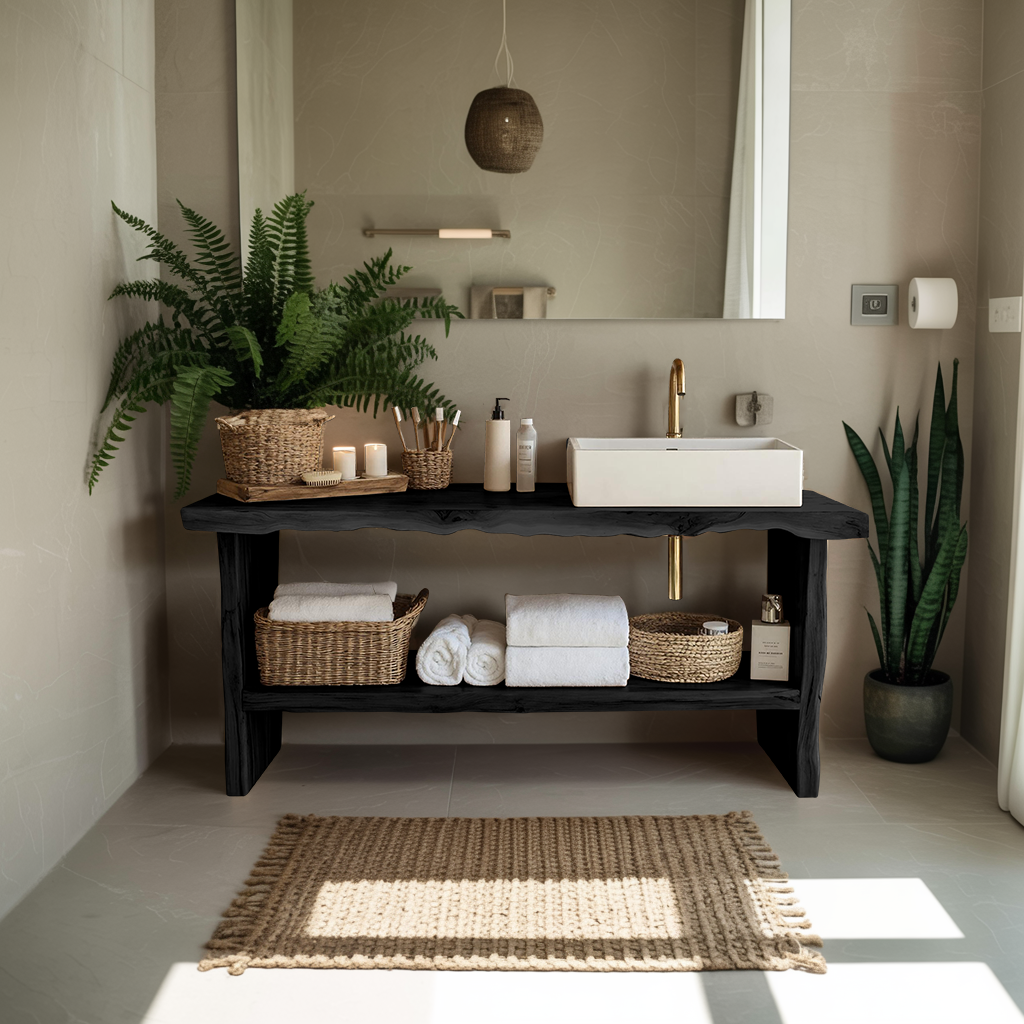 Rustic Live Edge Vanity For Natural Bathroom Vibes