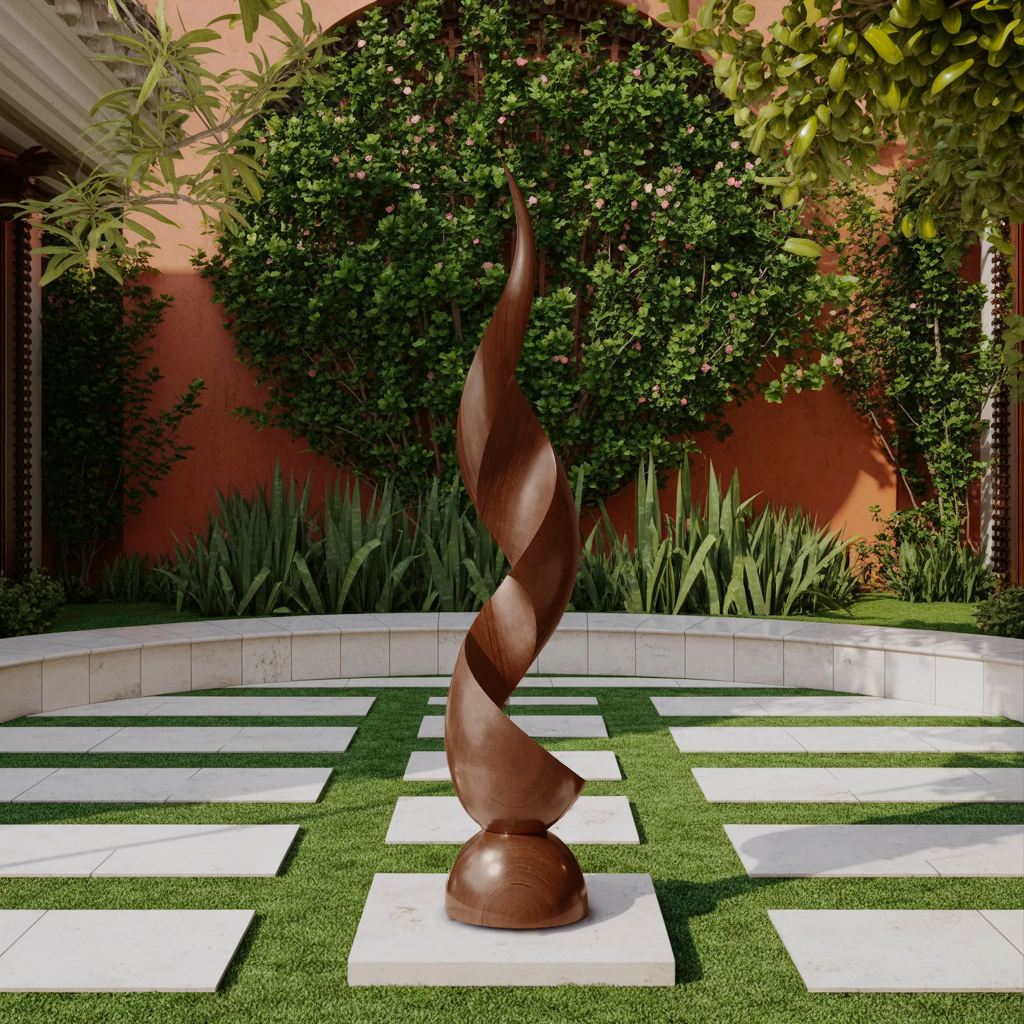 Handcrafted Organic Contemporary Landscape Sculpture For Office Decor