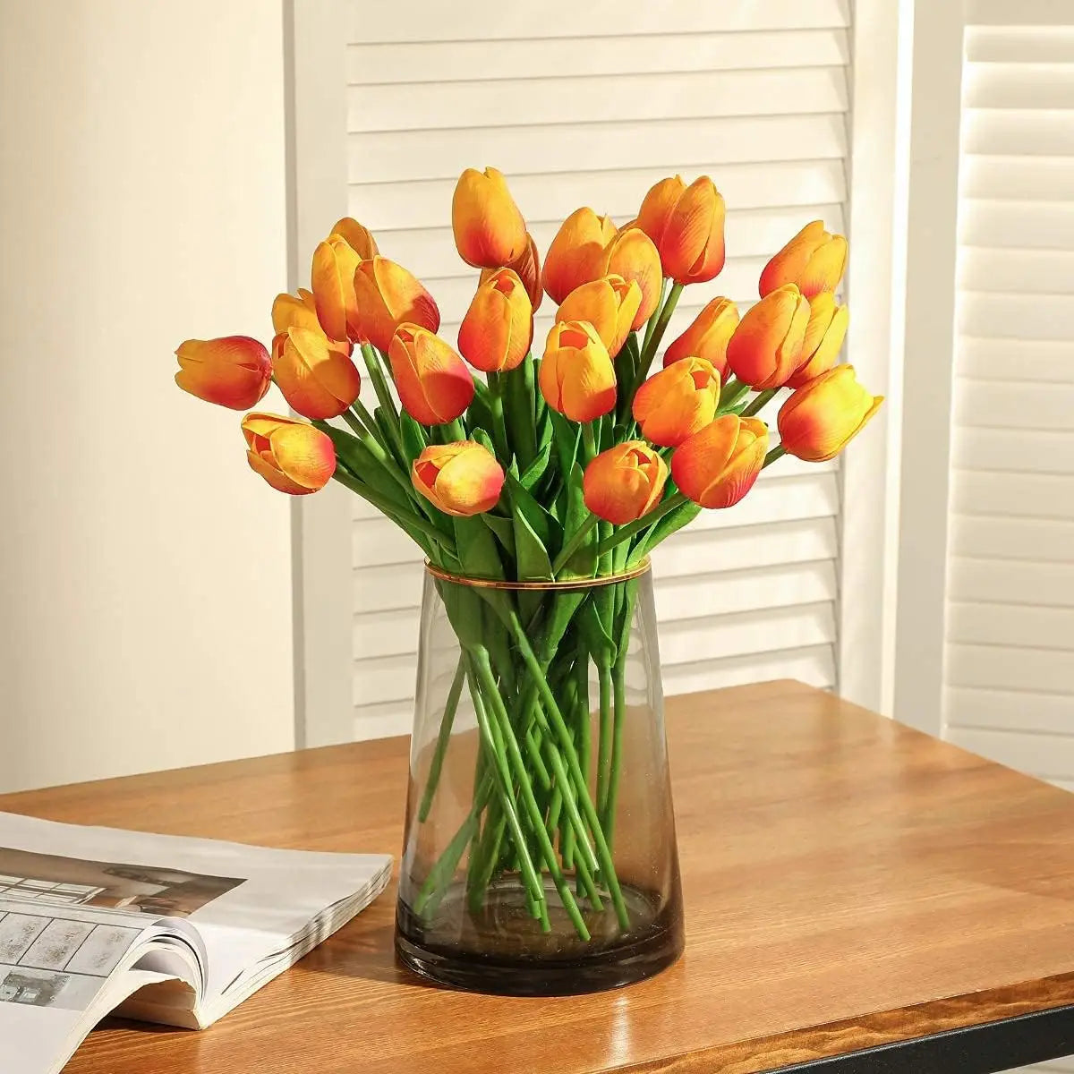 Real Touch Artificial Tulip Bouquet for Home & Weddings