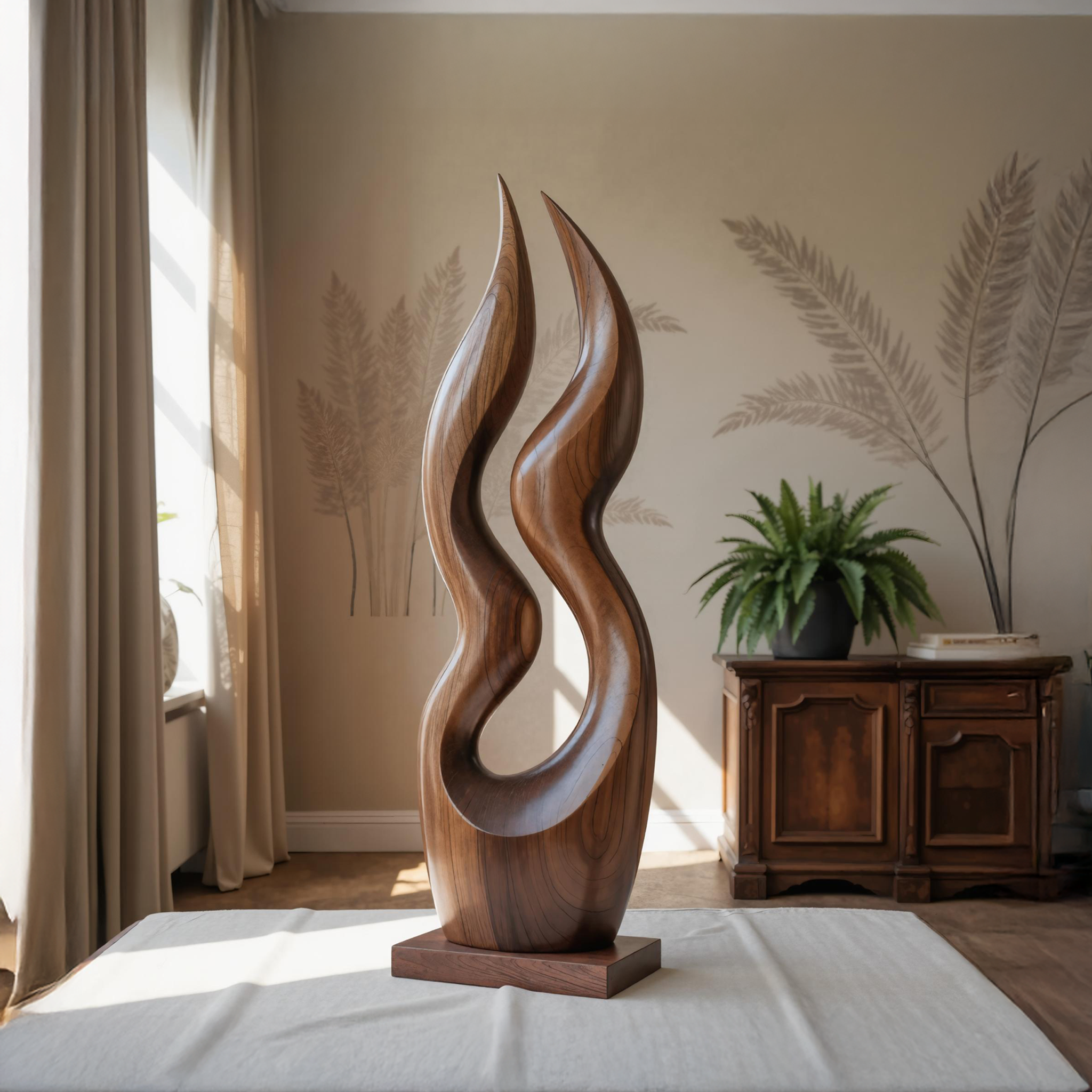Farmhouse Handcrafted Sculpture For Patio Decor