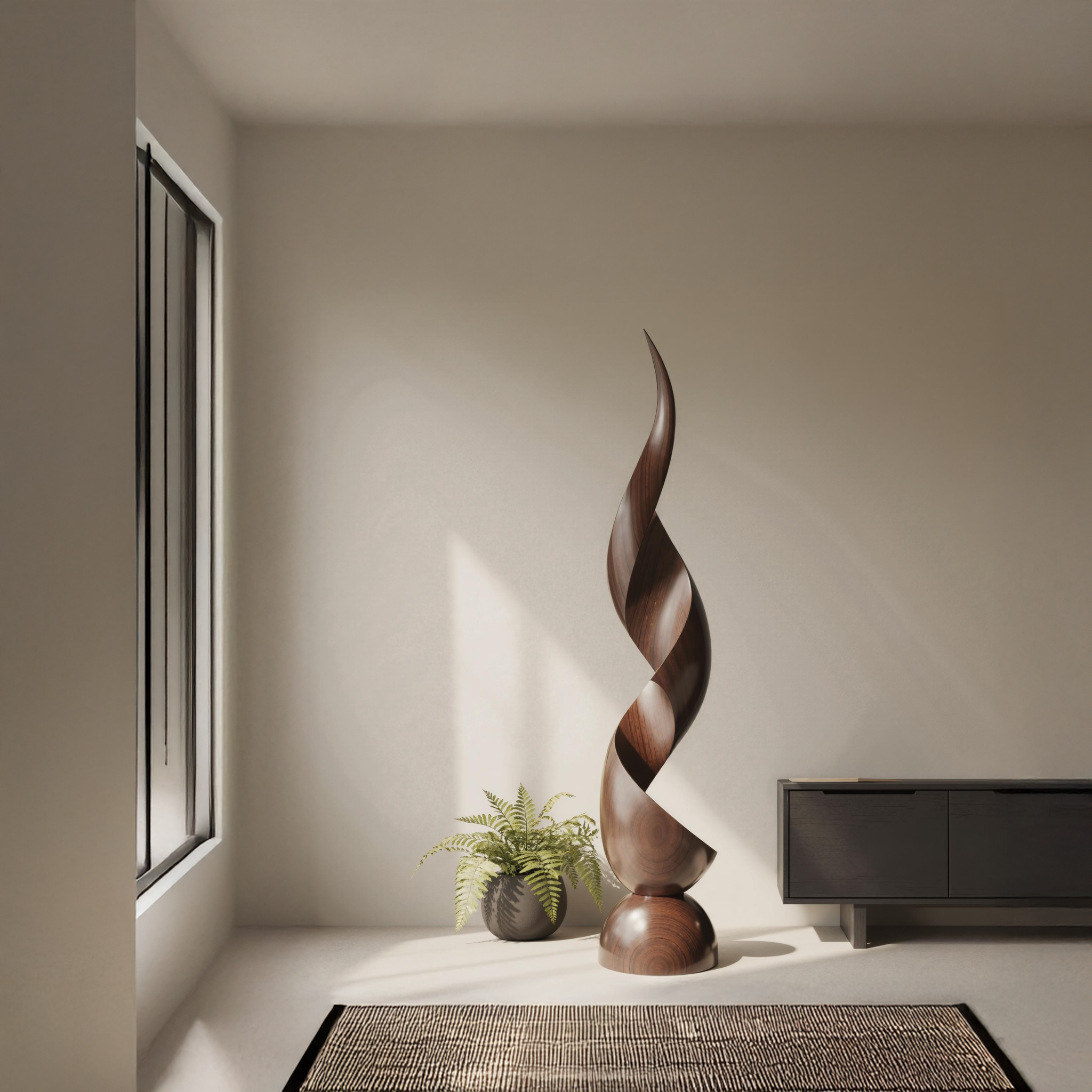 Handcrafted Organic Contemporary Landscape Sculpture For Office Decor