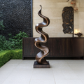 Rustic Large Wooden Sculpture For Garden